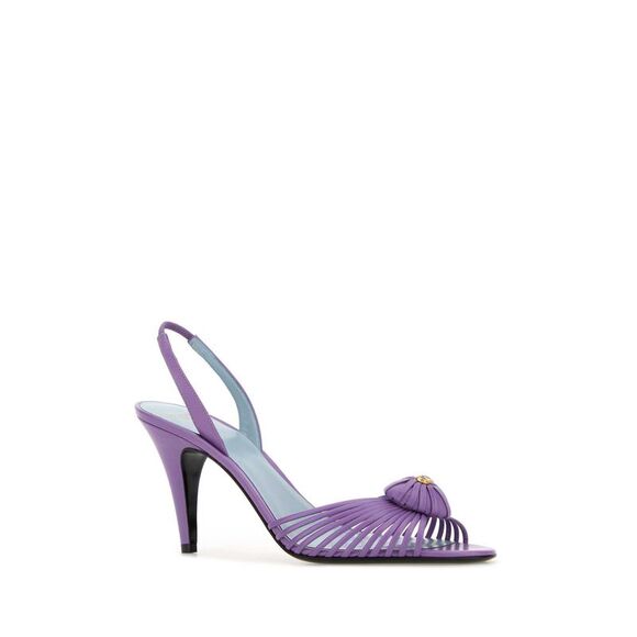 Valentino Garavani Women Purple Leather Royal Sandals - Picture 2 of 2